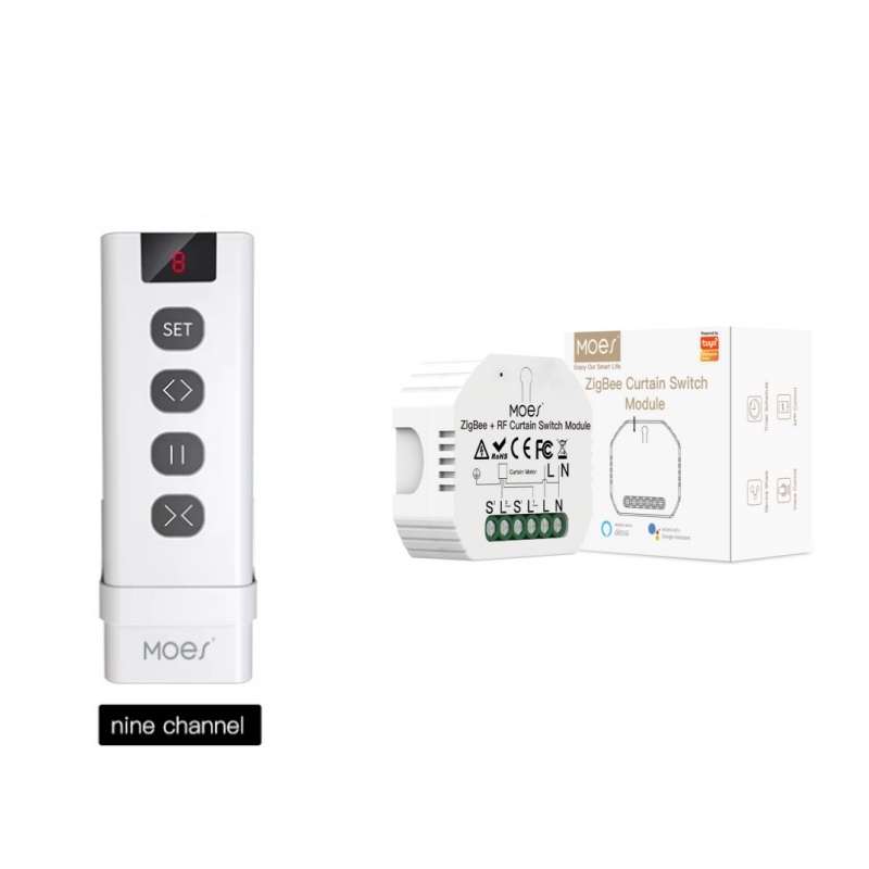 Smart Home Solution - MOES ZigBee Smart RF433 Curtain Switch