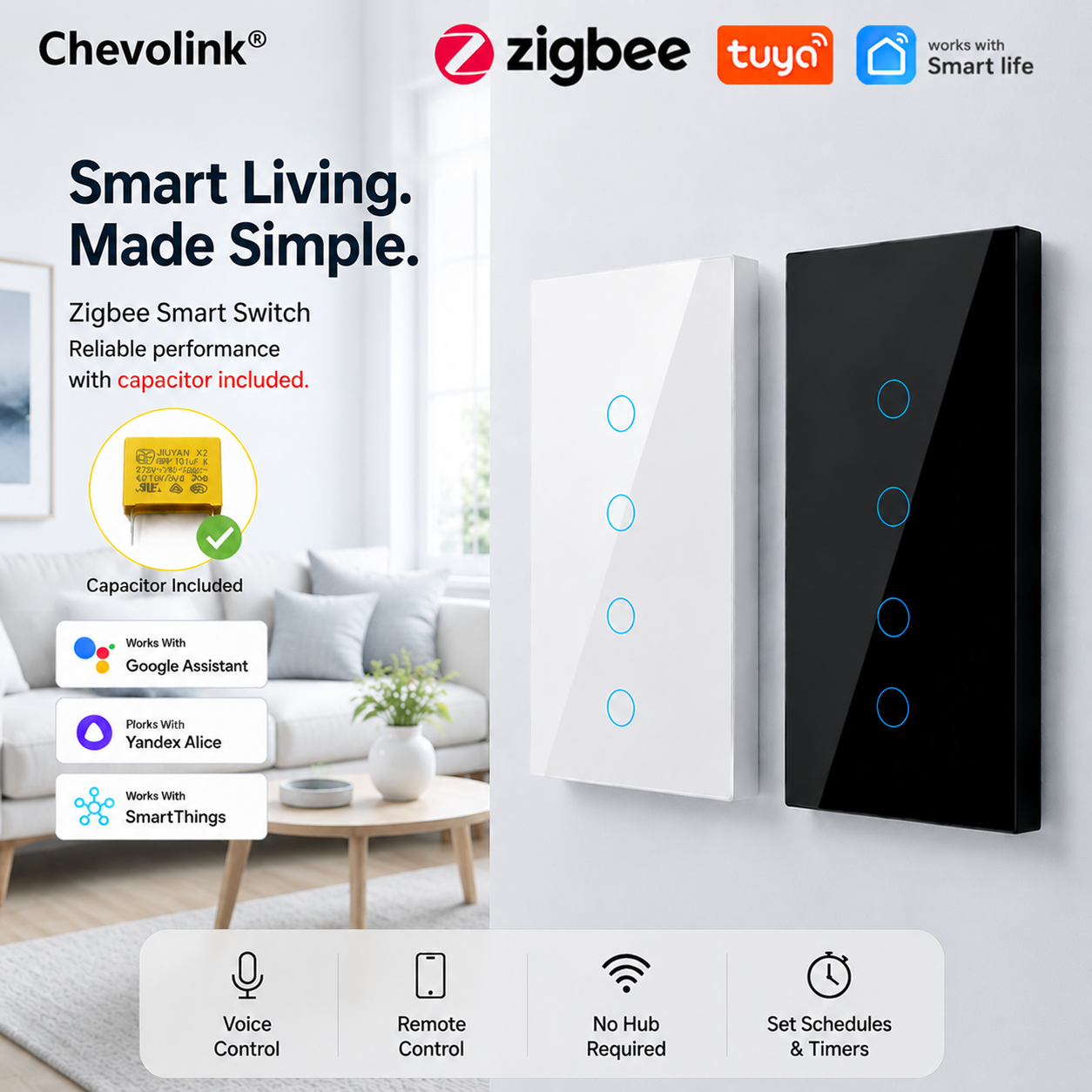 Smart Home Switch - Tuya Zigbee Smart Switch US Standard