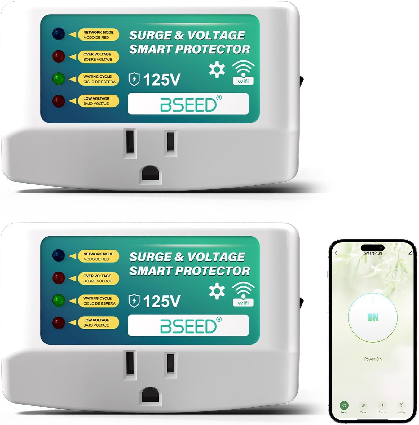 Smart Energy Monitor - Smart WiFi Plug, Surge Protector with
