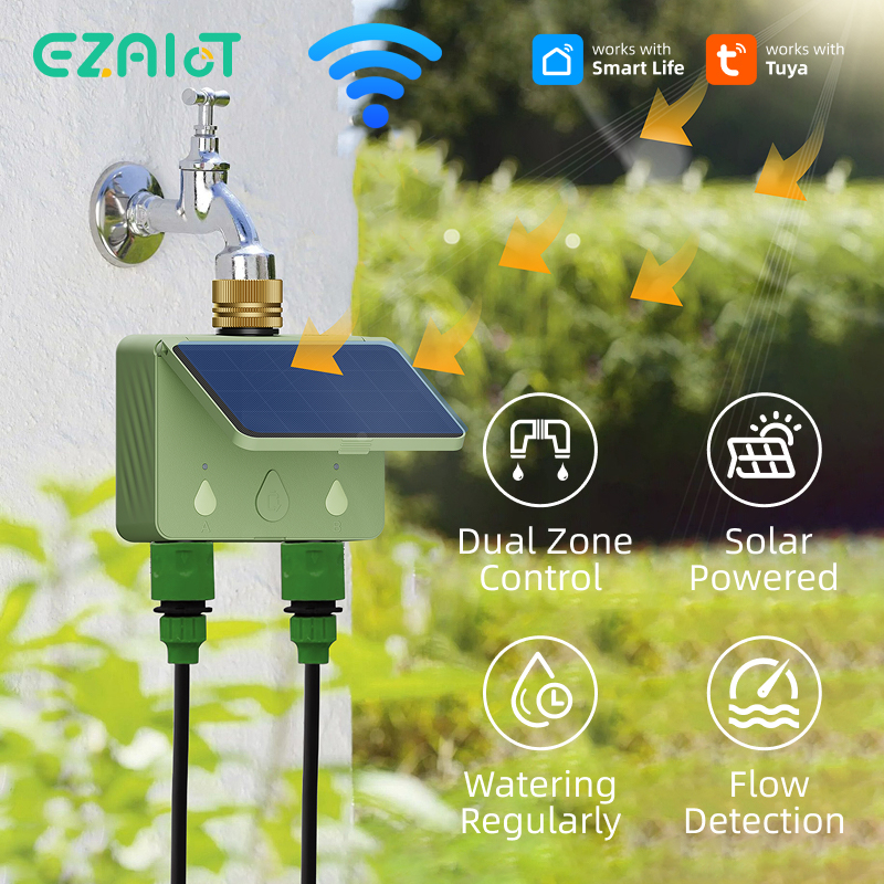 Smart Energy Monitor - WiFi Water Timer 2 Zone Solar