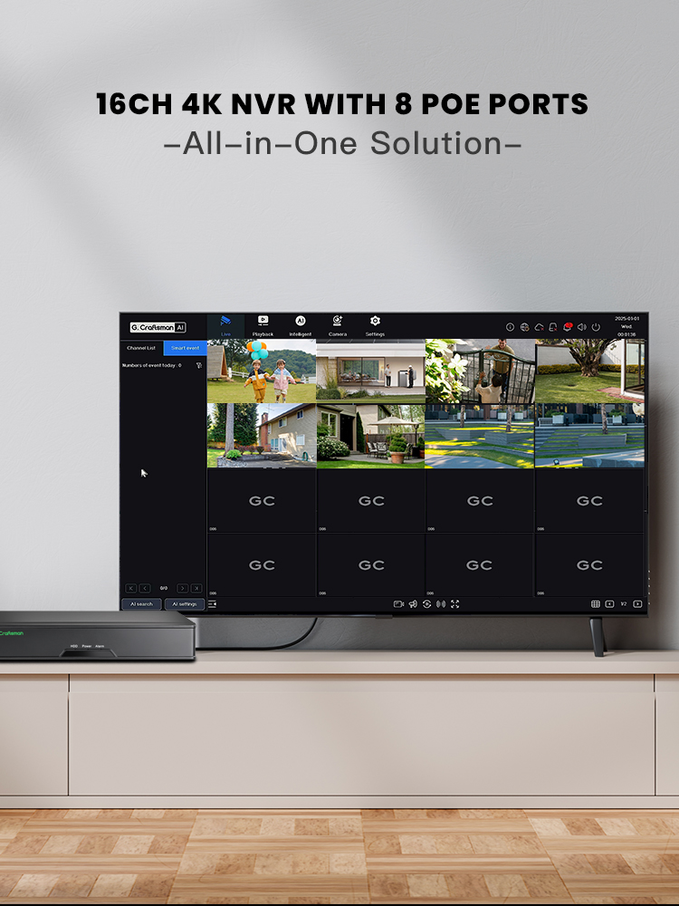 C-R,8CH POE Network Video Reco - Smart Home Microsoft ulasan dan harga