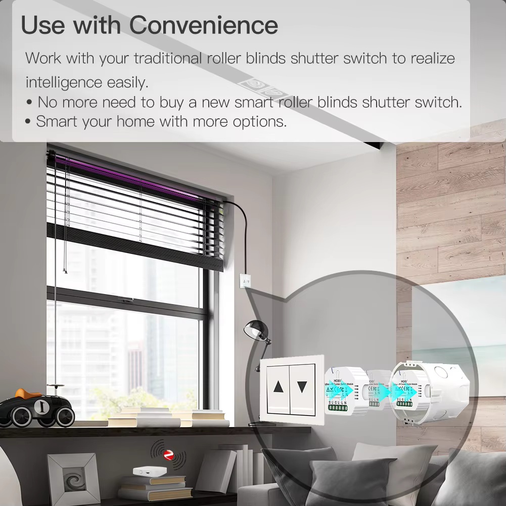 MOES ZigBee Smart RF433 Curtai - Smart Home Solution ulasan dan harga