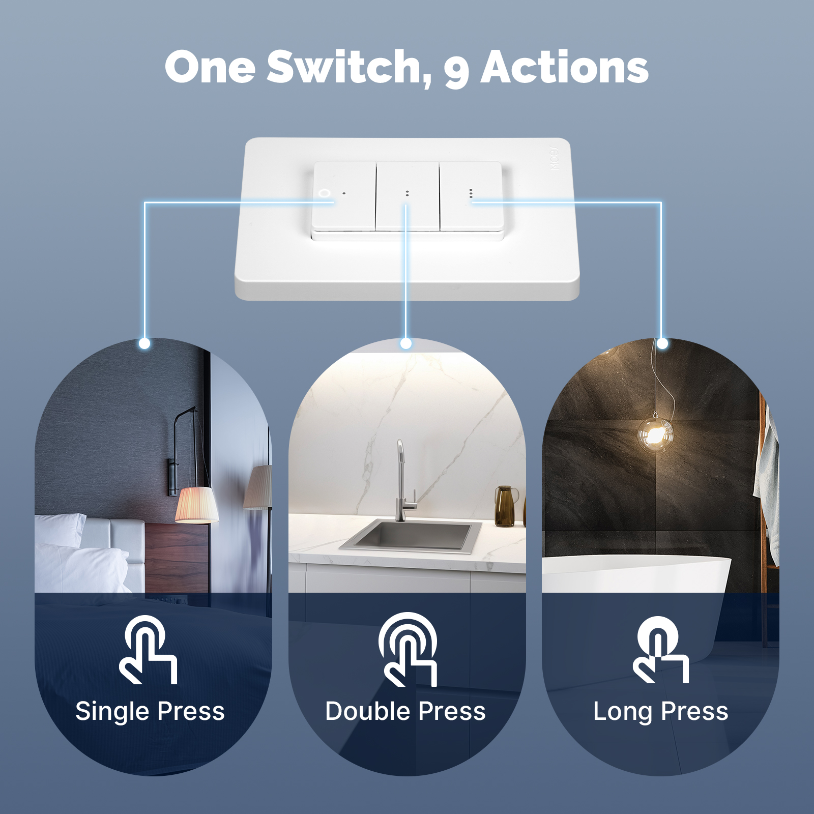 MOES Tuya Zigbee Smart Wireles - Smart Home Switch ulasan dan harga