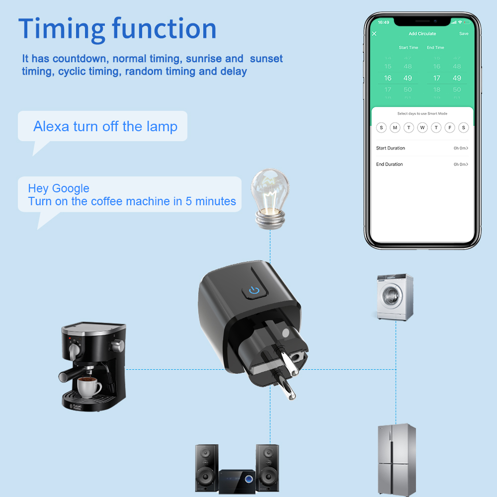 Tuya Smart Socket  WiFi Remote - Smart Energy Monitor ulasan dan harga