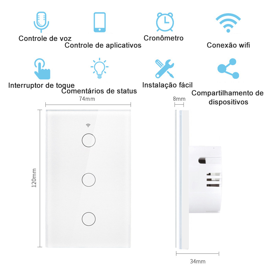Tuya WiFi Touch Wall Smart Swi - Homesmart Online ulasan dan harga