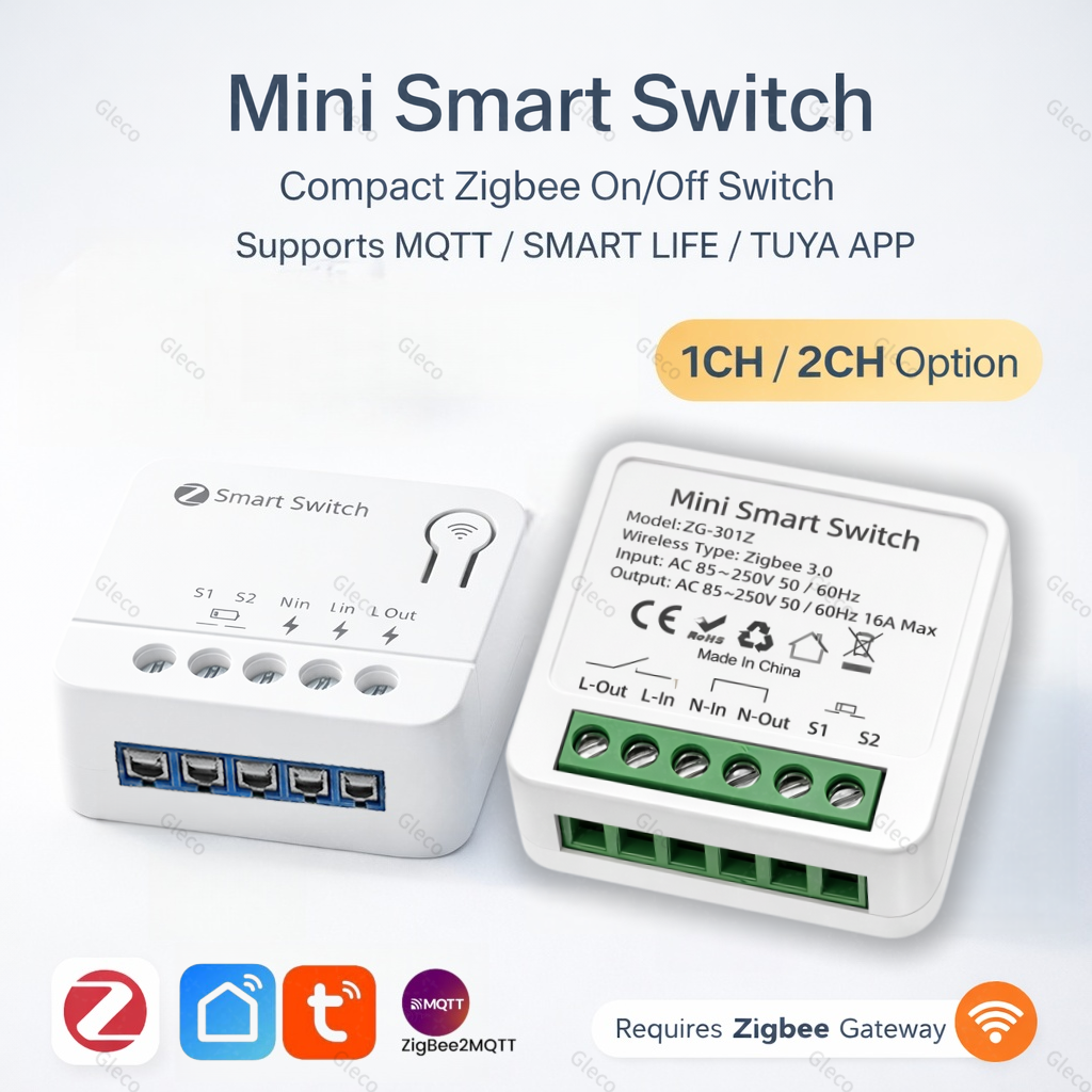 Zigbee TUYA 1/2Gang Mini Smart - Smart Home Switch ulasan dan harga