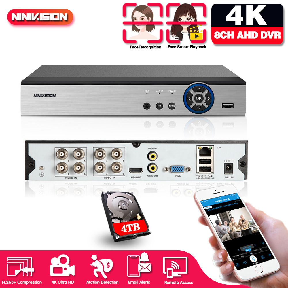 NINIVISION 8CH 4K AHD DVR AI H - Smart Home Microsoft ulasan dan harga