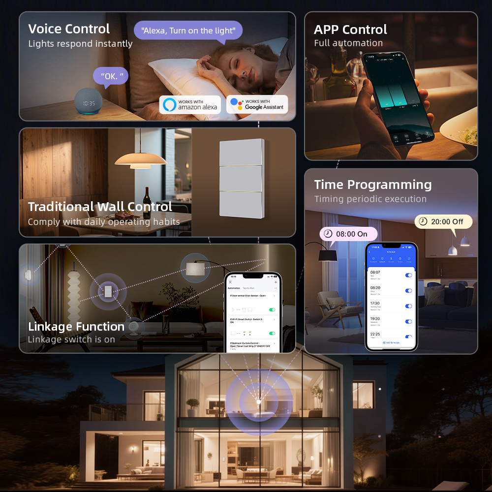 AVATTO 1/2/3/4 Gang WiFi Smart - Smart Home Switch ulasan dan harga