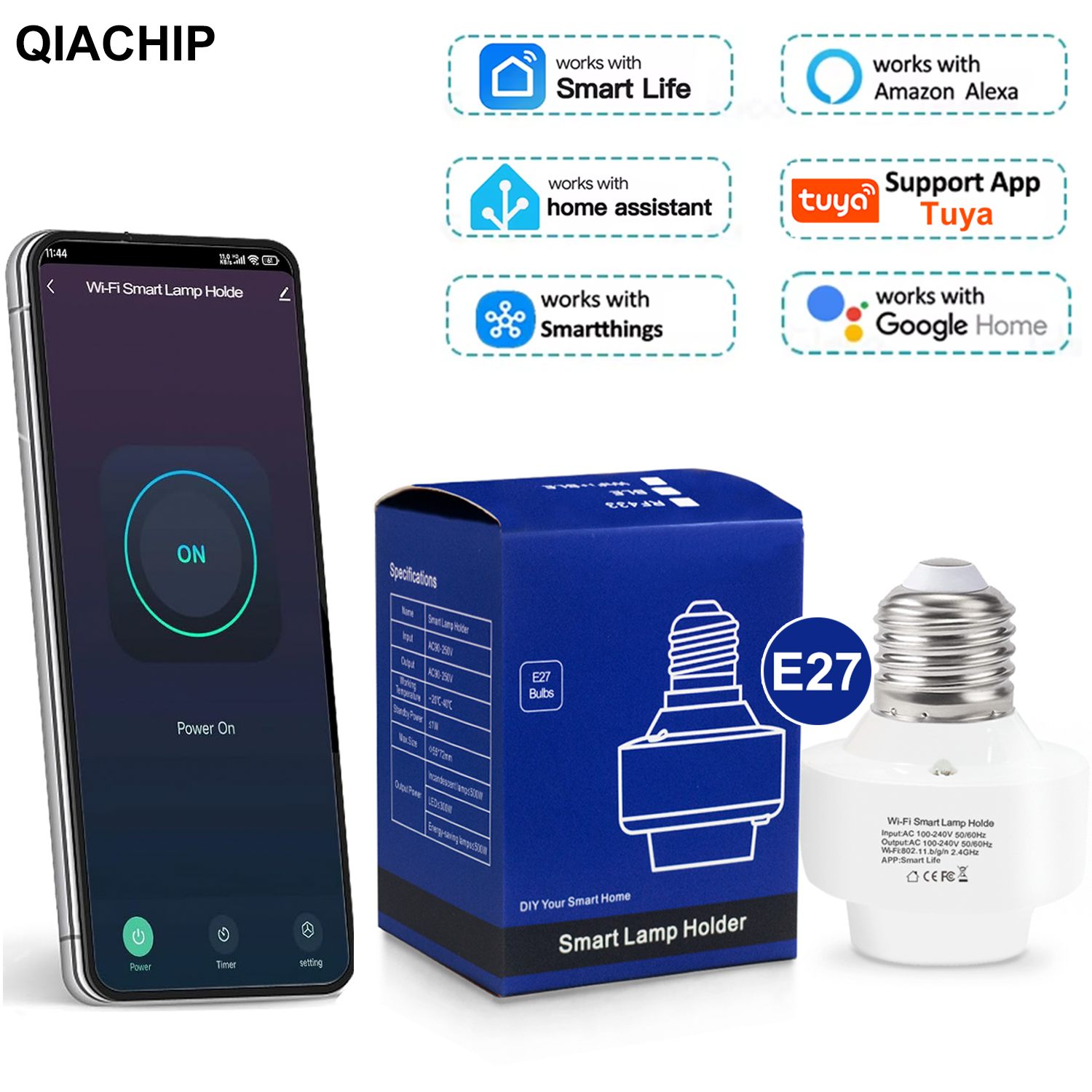 Tuya Smart E27 Socket Switch A - Smart Home Solution ulasan dan harga